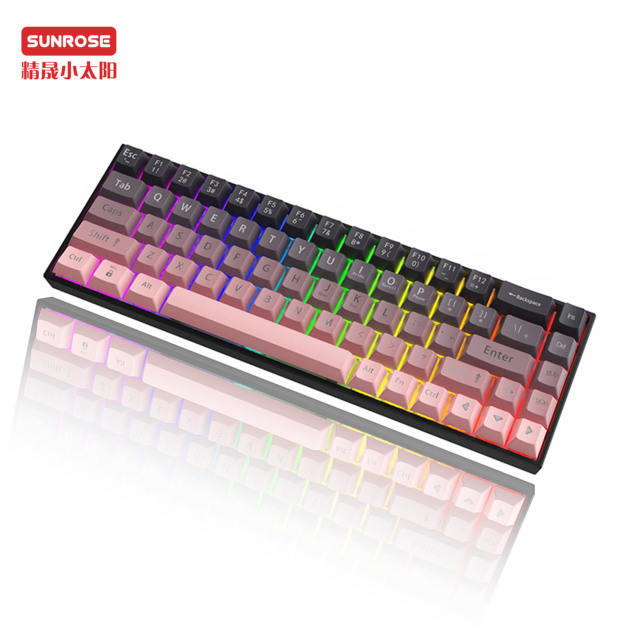 Hot Selling 68-Keys RGB USB-C Programmable Ultra-Thin Silent Mechanical Keyboard JK68 for PC & for Gamers
