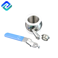 Robinet à tournant sphérique en acier inoxydable raccord poignée à levier avec serrure
