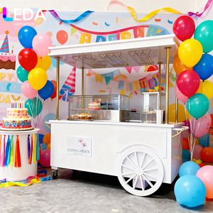 LEDA New Arrival Chariot à bonbons mobile décoratif personnalisé avec roues pour décoration de fête de mariage - Product Image 1