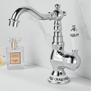Grifo monomando termostático de latón antiguo retro europeo para lavabo, con válvula cerámica duradera, montaje <span class=keywords><strong>en</strong></span> cubierta, un solo orificio, para dormitorio - Product Image 2