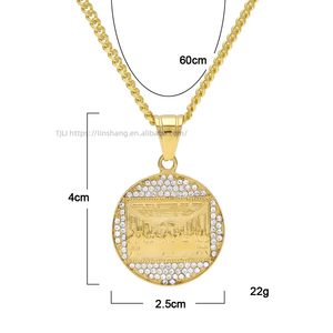 Collier pendentif tendance de marque hip-hop européenne et américaine, style Dîner de Gala - Product Image 1