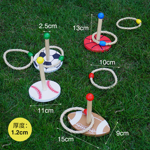 CE CPC personalizado niños 10cm 4 bolas cuerda de cáñamo RingtossRope lanzamiento círculo juego equipo competición deportes patio trasero juego deportivo - Product Image 4