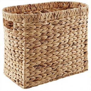Hand Woven Water Hyacinth Square Modern <b>Storage</b> <b>Baskets</b> <b>Shelves</b> Handmade Eco-Friendly Multi-Purpose Model L6401 Precision - Product Image 4