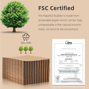 Protective Biodegradable Single Side Kraft <strong>Paper</strong> Bubble Cushioning Packaging <strong>Roll</strong> for Cosmetic Blush Perfume Shock-proof Buffer - Product Image 4