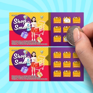 Cartes à gratter haute sécurité pour promotions commerciales, impression numérique avec multicouches et numéros de série - Product Image 1