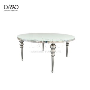 <span class=keywords><strong>2025</strong></span> Sang Trọng Vòng Shinny Bạc Thép Không Gỉ Tiệc Cưới Bảng Chất Lượng Tốt Vòng Bàn Tiếp Tân - Product Image 4