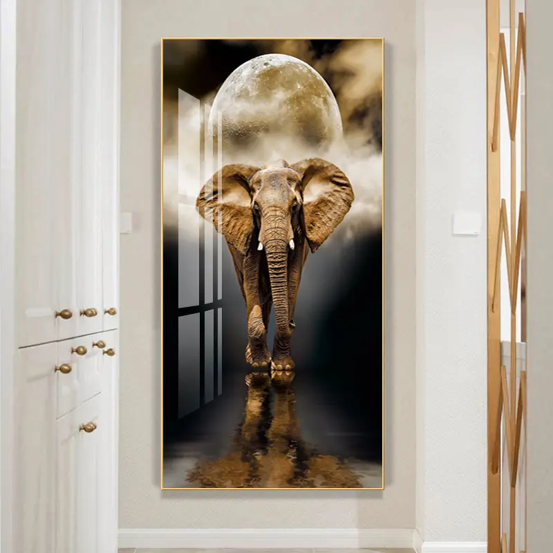 Elefante lienzo pintura porche decoración pintura Animal Mural impresión lienzo arte Decoración