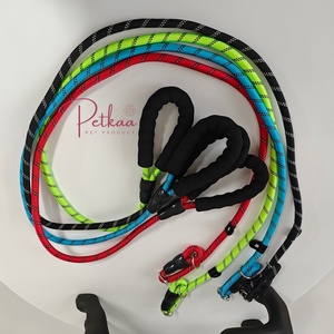 भारी ड्यूटी कुत्ते की लीड रस्सी गोल ब्रेड 12 मिमी नायलॉन चिंतनशील नीली लाल पर्ची कुत्ते के लिए लदान - Product Image 5