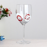 Cercle rouge innovant blanc noir cercle jaune icône gobelet en verre à pied verre à Martini tasse à vin Art