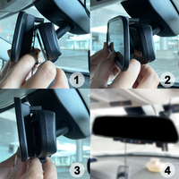 Moniteur de voiture TFT LCD 4,3 pouces avec caméra TV HD, rétroviseur de recul, assistance au stationnement automatique, vision nocturne IR/LED, marche arrière