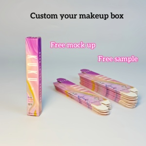 Bán buôn tùy chỉnh thiết kế logo màu có thể gập lại thân thiện với môi trang điểm bàn chải hộp giấy bao bì thân thiện với môi hàng hóa - Product Image 2