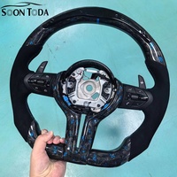 Volant de voiture en fibre de carbone forgée bleue avec LED pour BMW F30 F10 F20 F31 F32 F15 F36 X5 M3 M5 M6 F11 F15 F16 F22 F25 F26