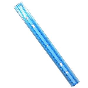 Règle en plastique bleu de 12 pouces-Outil de mesure de bord droit gradué de précision pour les mathématiques, le dessin architectural <span class=keywords><strong>d</strong></span>'esquisse, l'école - Product Image 3