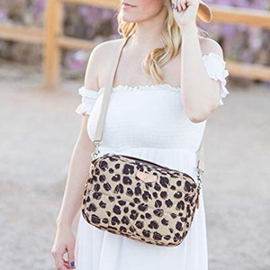 Sac <span class=keywords><strong>à</strong></span> bandoulière pour femme Imprimé léopard Sac <span class=keywords><strong>à</strong></span> <span class=keywords><strong>langer</strong></span> avec <span class=keywords><strong>matelas</strong></span> <span class=keywords><strong>à</strong></span> <span class=keywords><strong>langer</strong></span> portable - Product Image 4