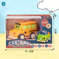 2024 nouveau plastique ABS Cool lumière musique Mini Rc caro voiture opération simplifiée dessin animé Rc voiture autobus scolaire pour 3y + enfants