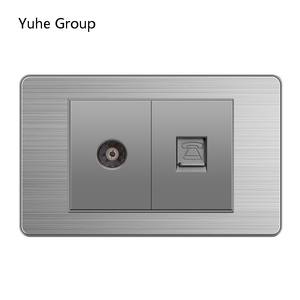 Prise informatique haut de gamme 10A en acier inoxydable série 118 avec panneau tactile - Product Image 5