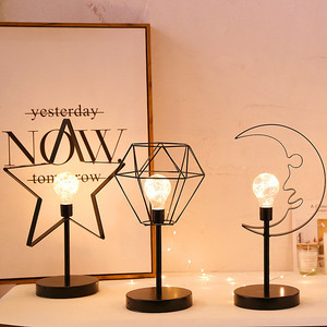 Led shiny classic modern wrought iron frame USB Table lamp decoration - Product Image 1