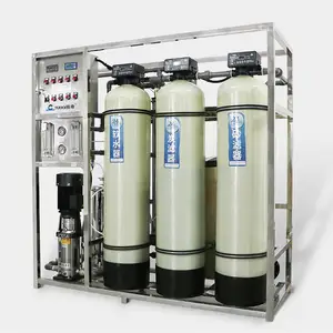 Sistem penyaringan air ro industri, 500LPH sistem osmosis terbalik pemurni air komersial sistem penyaringan tanaman perawatan air