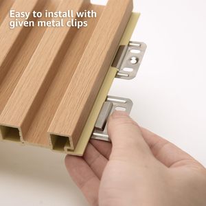 Panel Dinding Beralur WPC Serat Kayu Bambu Panel Dekoratif Interior Tahan Air Papan Pelapis Dinding - Product Image 2