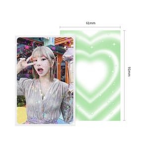 1000 pièces neuves !!! Série Macaron holographique, forme de cœur, mat + petites étoiles, pochettes pour cartes photo KPOP - Product Image 3