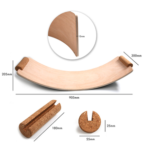 Neh cập nhật nút chai bằng gỗ cân bằng trẻ em mở kết thúc học tập đồ chơi cơ thể đào tạo bằng gỗ Rocker cong bảng với con lăn nút chai - Product Image 6