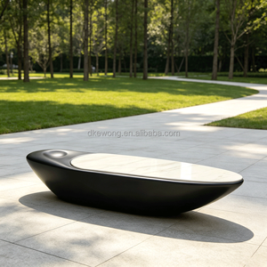 Banc de loisirs en fibre de verre Y1003, aspect pierre, personnalisé, pour extérieur, idéal pour centres commerciaux, jardins, propriétés immobilières et aménagements paysagers. - Product Image 4