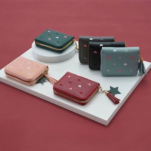 Pu Leather Women's Short Korean Fashion Multi-functional Fold <b>Wallet</b> Zipper Closure Waterproof <b>RFID</b> <b>Blocking</b> Large - Product Image 2
