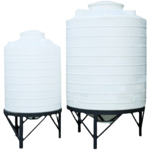 ถังเก็บน้ำทรงกรวย 10 ตัน วัสดุ PE สีขาว หนาพิเศษ สำหรับผสมกรดด่าง - Product Image 3