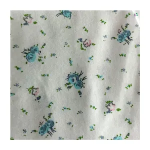  Trung Quốc Nhà sản xuất bán buôn Chất liệu dệt flannel vải polyester cotton hữu cơ flannel hoa in vải