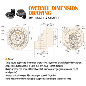 उच्च परिशुद्धता 50 100 200 320 500 बेलनाकार पिन पहिया आरव रोबोट गियरबॉक्स प्रमाणपत्र कॉम्पैक्ट खोखले शाफ्ट 1 hp - Product Image 3