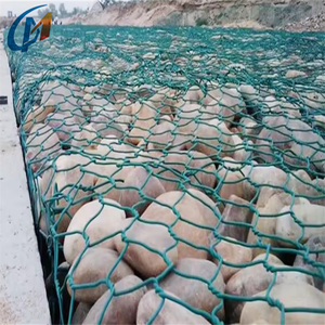 批发价格2m x 1m x 1m热镀锌石笼篮镀锌丝网石笼盒钢金属笼出售 - Product Image 5