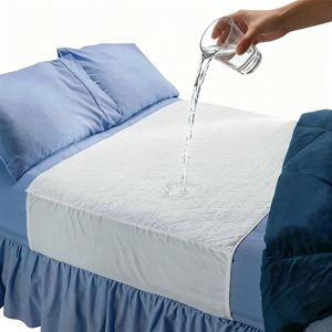Coussin de lit doux et imperméable avec <span class=keywords><strong>protection</strong></span> contre l'<span class=keywords><strong>incontinence</strong></span> sous-coussin <span class=keywords><strong>lavable</strong></span> pour adultes - Product Image 1
