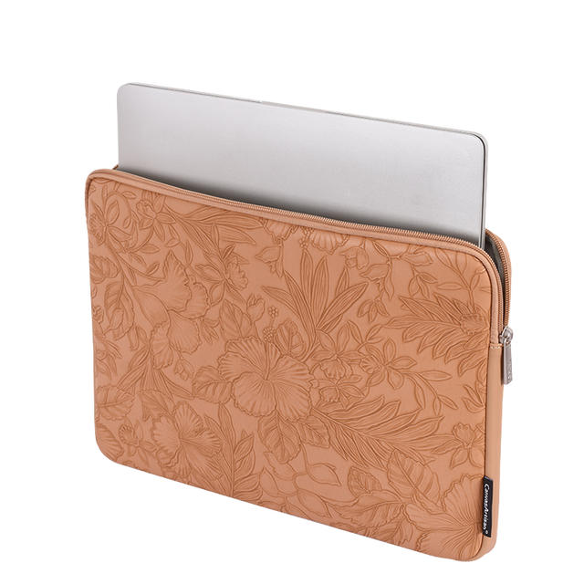 Waterproof CanvasArtisan Casual Simple 12" Zipper Closure PU Leather Slim Laptop Sleeve for Macbook Air/Pro