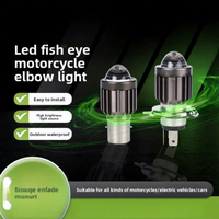 Phare LED de moto à double faisceau (phares de croisement/route) 12W, lampe d'éclairage avant pour véhicule électrique