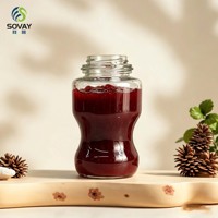 Pot en verre spécial en forme de sablier avec col fileté, récipient transparent pour miel, gelée, thé séché, assaisonnements et organisation de la cuisine