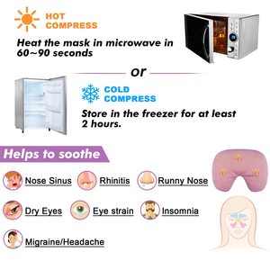 Microondas Aquecimento Pad Face Eyes Máscara Microwavable <span class=keywords><strong>Sinus</strong></span> Pressão Alívio Relaxamento Quente Fria Compressa <span class=keywords><strong>Eye</strong></span> Pillow - Product Image 5