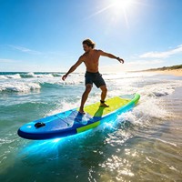 Planche de paddle gonflable tout-en-un Drop Stitch avec siège de kayak réglable, pagaie, pompe et leash – Écologique pour débutants