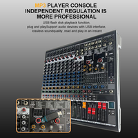 Mixeur Audio Studio Professionnel Amplifié 12 Canaux Numérique DSP 99 Effets, Contrôleur DJ/Console Audio Professionnelle