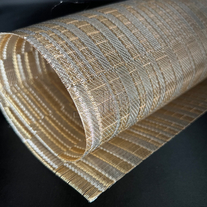 Matériaux de revêtement mural d'intérieur architecturaux de luxe utilisant une texture métallique tissée pour des environnements de conception sur mesure - Product Image 2