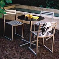 Ensemble de table et chaises de salle à manger carrées et rondes de style nordique pour cour, balcon, terrasse, café, meubles de loisirs en plein air