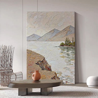 Usine directement hôtel projet œuvre Beige 3D Texture mur Art grand minimaliste abstrait neutre décor à la maison plâtre peinture