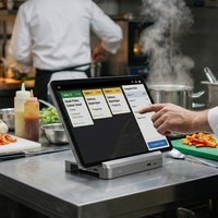 Tablette Android NFC 12 pouces, système d'affichage de cuisine KDS, intégration POS, WiFi LAN, tablette commerciale pour restaurant
