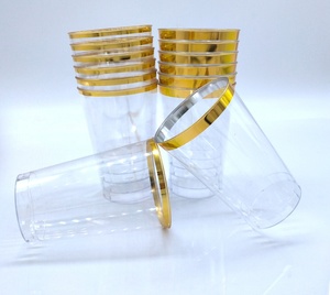 Gobelets de fête en plastique <span class=keywords><strong>colorés</strong></span> jetables, <span class=keywords><strong>verres</strong></span> <span class=keywords><strong>à</strong></span> <span class=keywords><strong>vin</strong></span> jetables incassables réutilisables de 12oz pour fête de mariage - Product Image 2