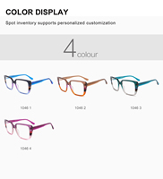 2024 gran oferta marco óptico de acetato de moda tendencia ojo de gato diseñador Marco de anteojos acetato grueso para Mujeres Hombres