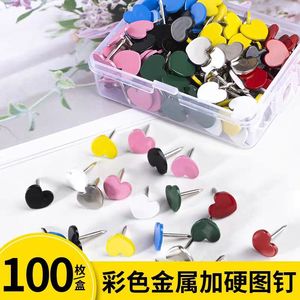 Jia Zhiqi - Tachuelas Metálicas en Forma de Corazón, Coloridas, para Tablero de Corcho, Pared de Fotos, Clavos Decorativos - Product Image 3