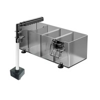 Nouvelle boîte de filtration PC pour aquarium 3-en-1 : purification de l'eau, circulation, petite cascade, oxygénation, rectangulaire, murale