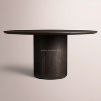 Table à manger ronde en bois artisanale moderne de luxe, meubles de cuisine, taille personnalisable