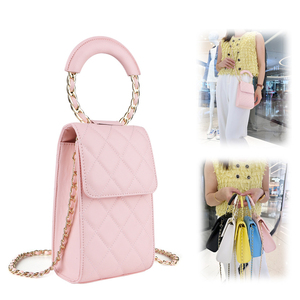 Nouveau sac à bandoulière en cuir à motif diamant pour femme, sac à chaîne tendance, design unique, mini sac messager - Product Image 2