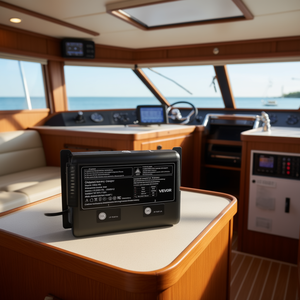 Chargeur de batterie marin Vevor 12V 5A, système de charge intelligent à 2 banques pour bateau, camping-car, yacht - Product Image 2