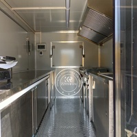 Carré Mobile Cuisine Food Truck Crème Glacée Pizza Gaufre Sandwich Crêpe Alimentaire Remorque caravane Alimentaire